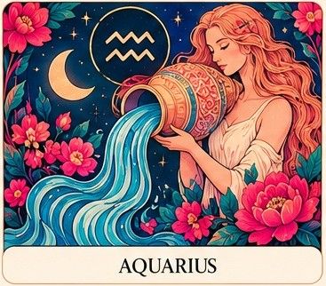 Aquarius zodiac sign illustration