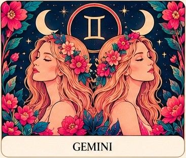 Gemini zodiac sign illustration