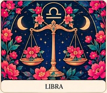 Libra zodiac sign illustration