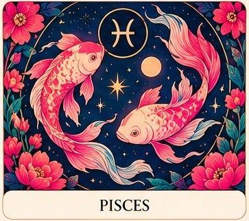 Pisces zodiac sign illustration