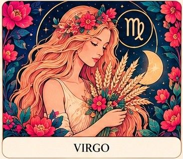 Virgo zodiac sign illustration